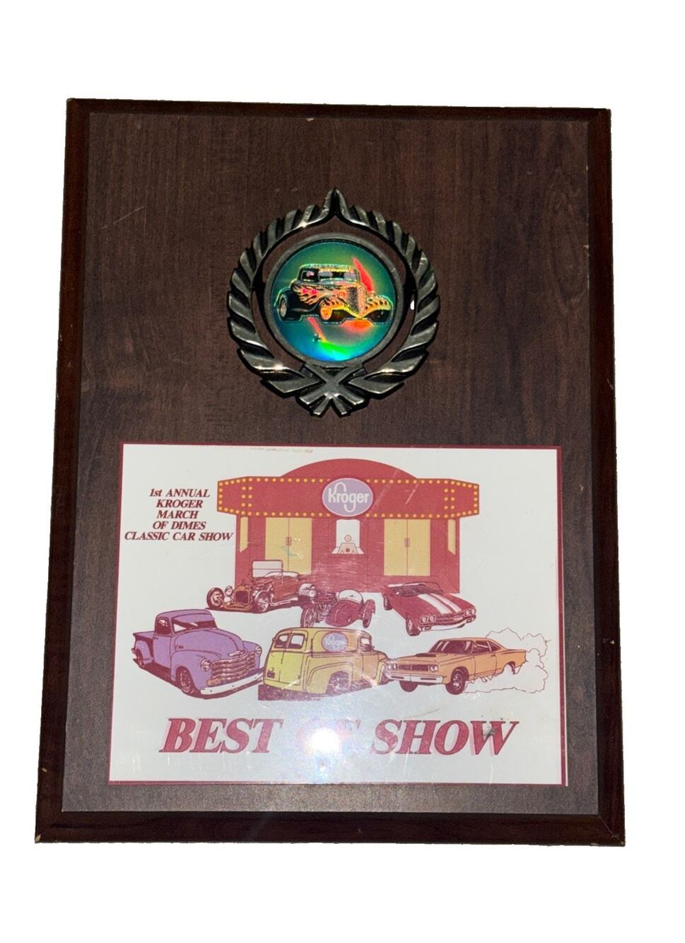 First Annual Kroger, March Of Dimes Best Of Show Award Plaque Houston, TX